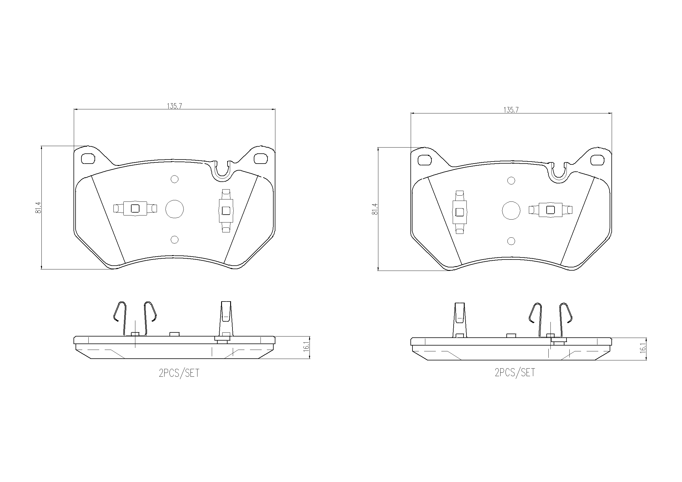 Комплект тормозных колодок, дисковый тормоз   P 85 181   BREMBO