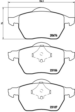 Комплект тормозных колодок, дисковый тормоз   P 86 015   BREMBO