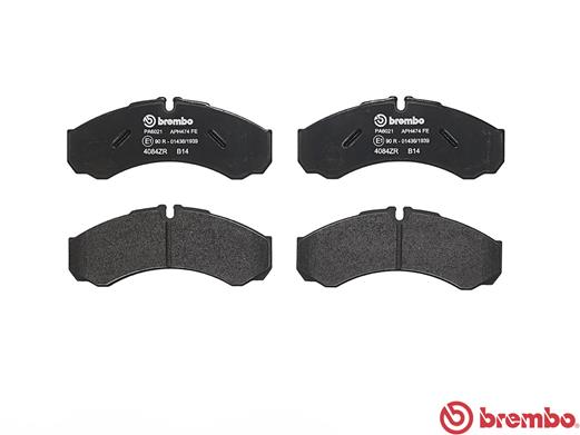 Комплект тормозных колодок, дисковый тормоз P A6 021 BREMBO #1