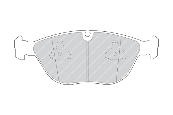 Комплект гальмівних накладок, дискове гальмо FDB1001 FERODO #1