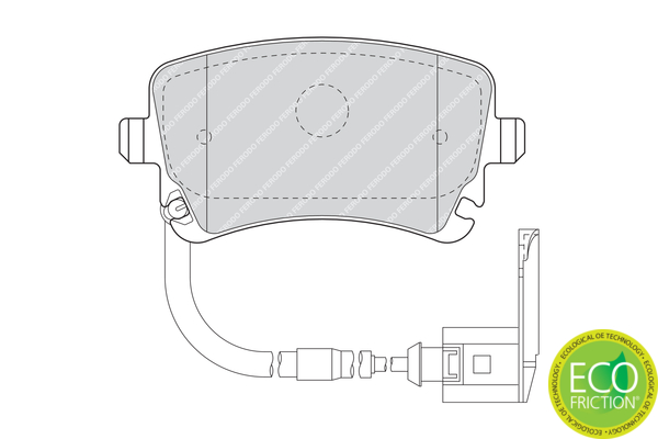 Комплект тормозных колодок, дисковый тормоз FDB1408 FERODO #1