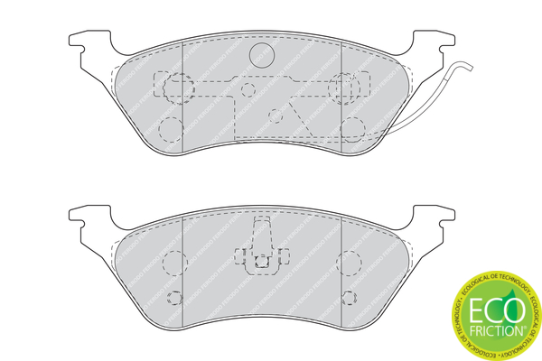 Комплект гальмівних накладок, дискове гальмо FDB1475 FERODO #1