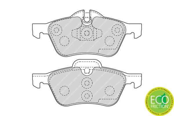 Комплект гальмівних накладок, дискове гальмо FDB1499 FERODO #1