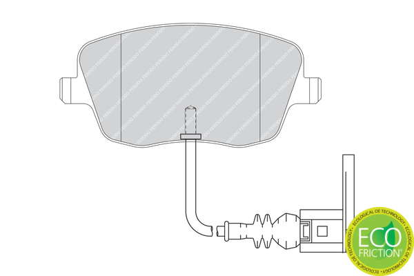 Комплект гальмівних накладок, дискове гальмо FDB1662 FERODO #1