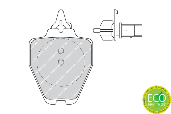 Комплект гальмівних накладок, дискове гальмо FDB1709 FERODO #1