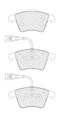 Комплект гальмівних накладок, дискове гальмо FDB1826 FERODO #1