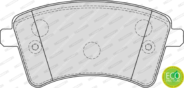 Комплект гальмівних накладок, дискове гальмо FDB4185 FERODO #2