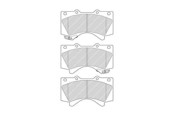 Комплект гальмівних накладок, дискове гальмо FDB4229 FERODO #1