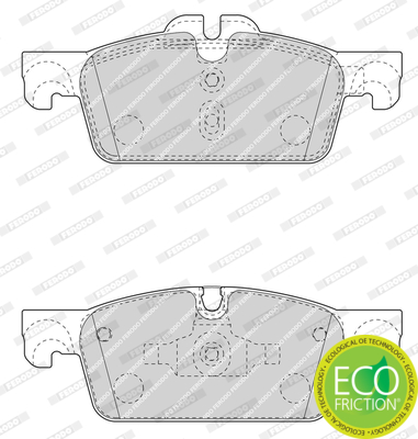 Комплект гальмівних накладок, дискове гальмо FDB4405 FERODO #2