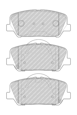 Комплект гальмівних накладок, дискове гальмо FDB4984 FERODO #1