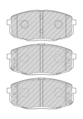 Комплект гальмівних накладок, дискове гальмо FDB5038 FERODO #1