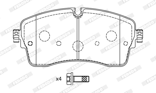 Комплект гальмівних накладок, дискове гальмо FDB5221 FERODO #1