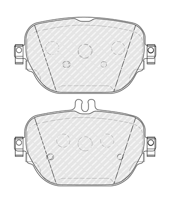 Комплект гальмівних накладок, дискове гальмо FDB5287 FERODO #1