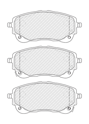 Комплект гальмівних накладок, дискове гальмо   FDB5292   FERODO
