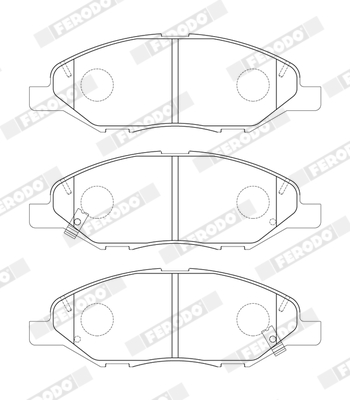 Комплект гальмівних накладок, дискове гальмо   FDB5303   FERODO