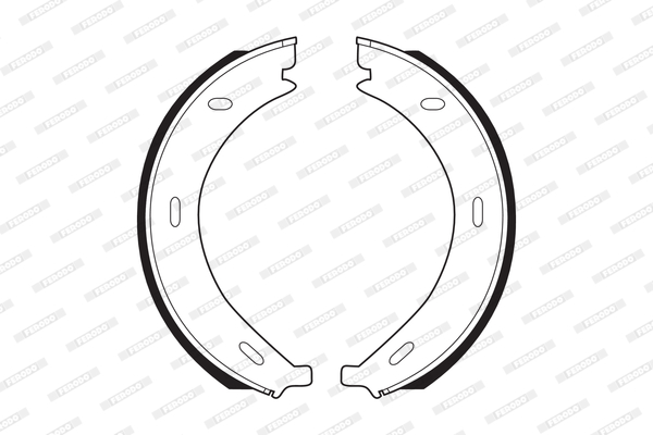 Комплект гальмівних колодок, стоянкове гальмо FSB536 FERODO #1