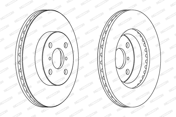 Тормозной диск DDF1587 FERODO #1