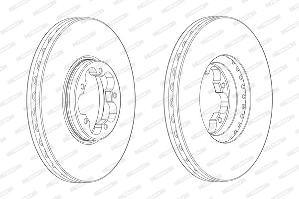 Тормозной диск DDF2470-1 FERODO #1