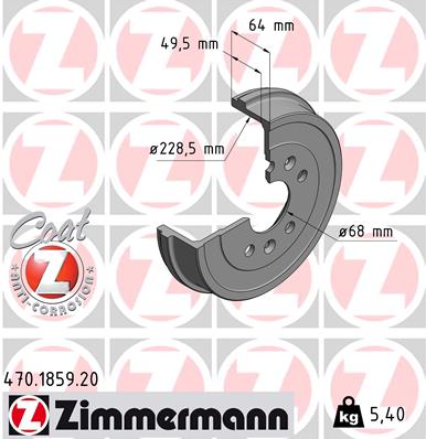 Гальмівний барабан   470.1859.20   ZIMMERMANN