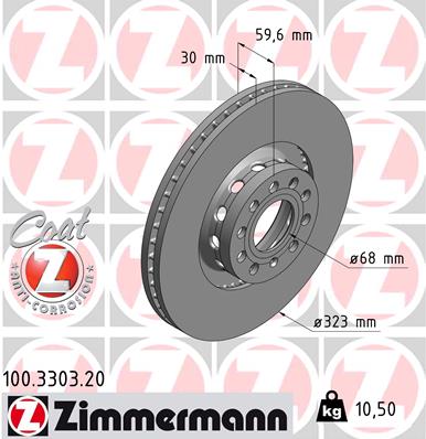 Тормозной диск   100.3303.20   ZIMMERMANN