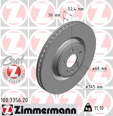 Тормозной диск   100.3356.20   ZIMMERMANN