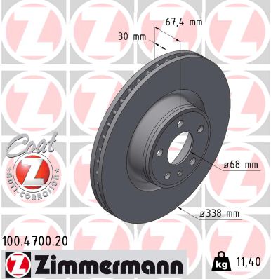 Гальмівний диск   100.4700.20   ZIMMERMANN