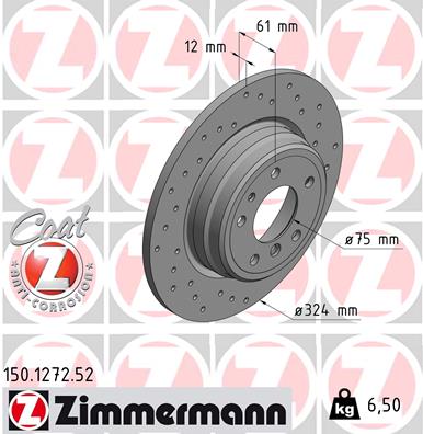 Тормозной диск   150.1272.52   ZIMMERMANN