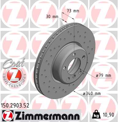 Тормозной диск   150.2903.52   ZIMMERMANN