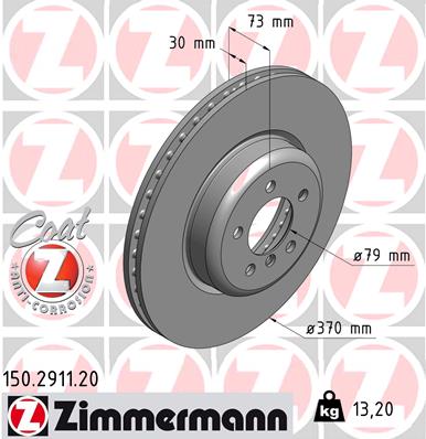 Тормозной диск   150.2911.20   ZIMMERMANN