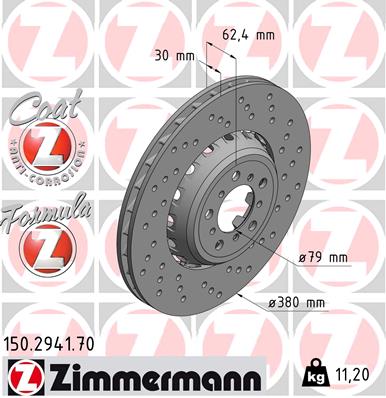 Тормозной диск   150.2941.70   ZIMMERMANN