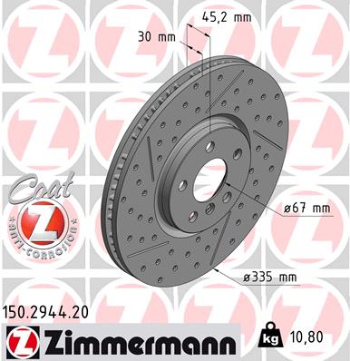 Тормозной диск   150.2944.20   ZIMMERMANN