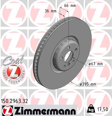 Гальмівний диск   150.2963.32   ZIMMERMANN