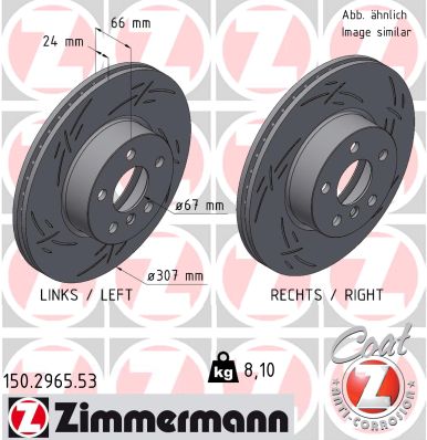 Тормозной диск   150.2965.53   ZIMMERMANN