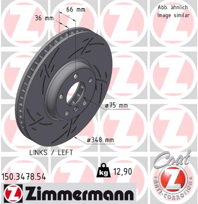 Тормозной диск   150.3478.54   ZIMMERMANN