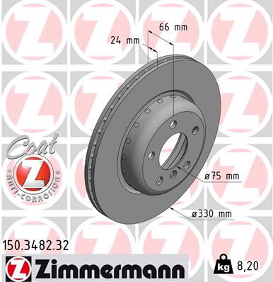 Тормозной диск   150.3482.32   ZIMMERMANN