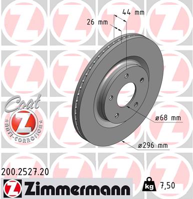 Гальмівний диск   200.2527.20   ZIMMERMANN