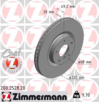 Гальмівний диск   200.2528.20   ZIMMERMANN