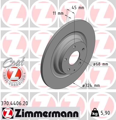 Тормозной диск   370.4406.20   ZIMMERMANN