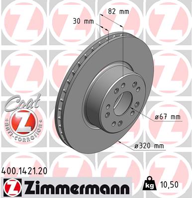 Тормозной диск   400.1421.20   ZIMMERMANN