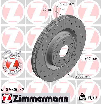 Тормозной диск   400.5500.52   ZIMMERMANN