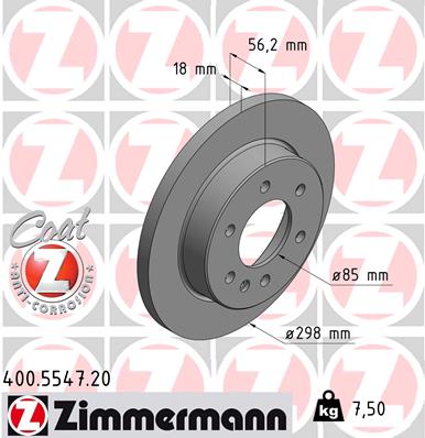 Гальмівний диск   400.5547.20   ZIMMERMANN