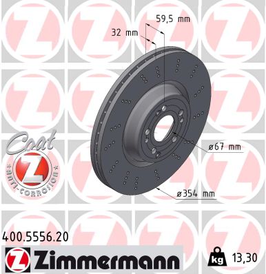 Тормозной диск   400.5556.20   ZIMMERMANN