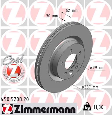 Тормозной диск   450.5208.20   ZIMMERMANN