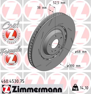 Гальмівний диск   460.4530.75   ZIMMERMANN