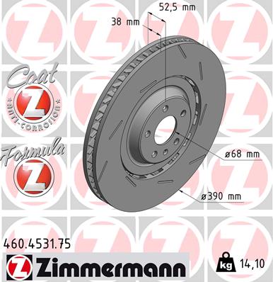 Гальмівний диск   460.4531.75   ZIMMERMANN