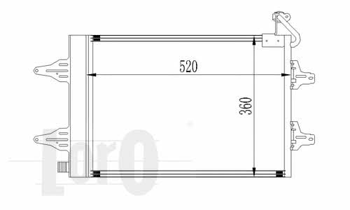Радіатор кондиціонера Skoda Fabia/Roomster/VW Polo 1.0-2.0/1.4-1.9D 99-, LORO 053-016-0015 Радіатор кондиціонера Skoda Fabia/Roomster/VW Polo 1.0-2.0/1.4-1.9D 99-, LORO 053-016-0015