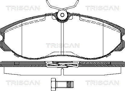 Комплект гальмівних накладок, дискове гальмо   8110 14174   TRISCAN