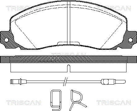 Комплект гальмівних накладок, дискове гальмо   8110 25846   TRISCAN