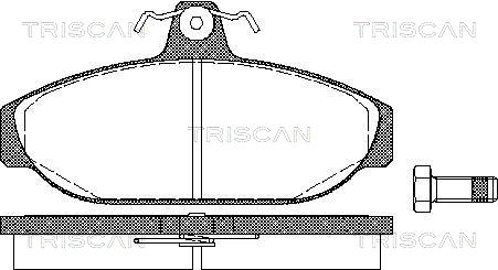 Комплект гальмівних накладок, дискове гальмо   8110 27150   TRISCAN