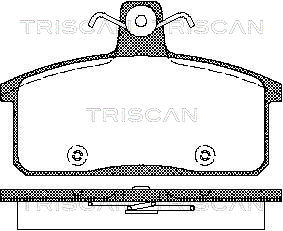 Комплект гальмівних накладок, дискове гальмо   8110 69012   TRISCAN